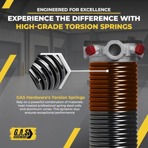 Garage Door Torsion Spring 273x2x41 for Right Side of Garage Door with Winding Bars