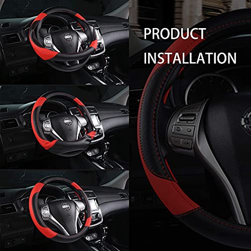 Leather Car Steering Wheel Cover