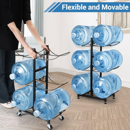 5 Gallon Water Jug Holder with 4 Wheels