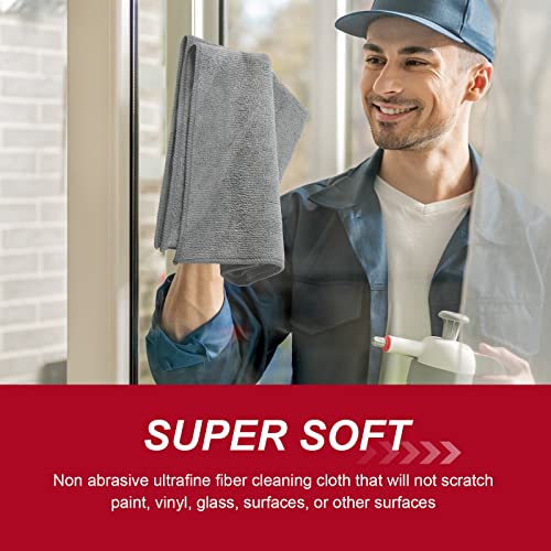 200 Pcs Microfiber Cleaning Cloth 16x16 Inch Microfiber Towels for Car Ultra Absorbent Cleaning Rags Reusable Lint Free Streak Free Detailing Towel for Car Washing Drying Dusting