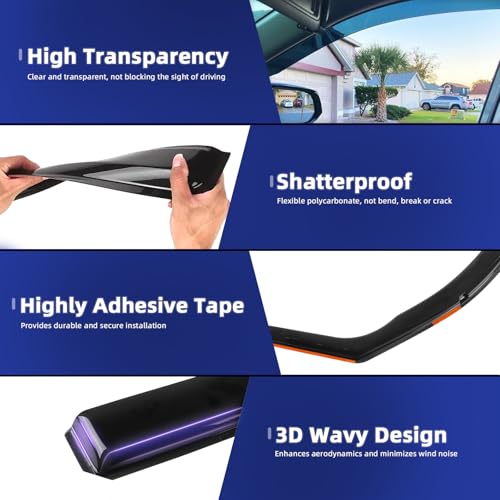 in Channel Rain Guards Fit for Honda Pilot 2016 (4 Count)