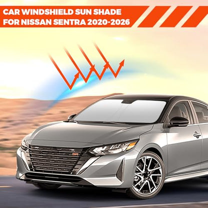 Foldable Front Windshield Sunshade fit for Nissan Sentra 2020