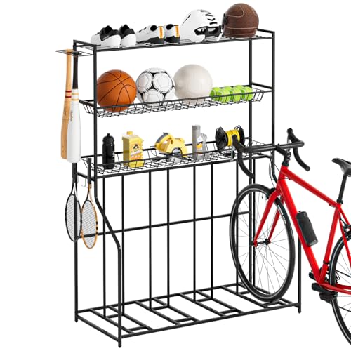 4 Bike Stand Bike Rack Garage with 3