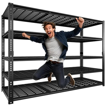 60" W Garage Shelving 5 Tier Heavy Duty Storage Shelves 3030LBS