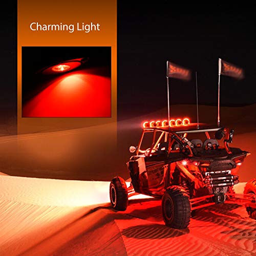 4PCS Red LED Rock Lights Underglow Wheel Well Pods (4 Count)