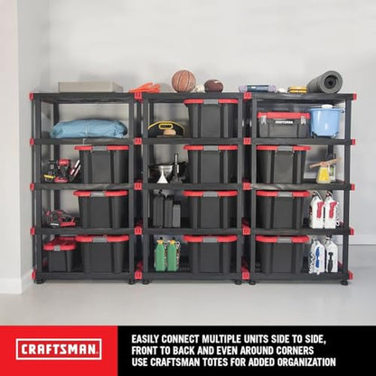 Craftsman 5 Tier Heavy Duty Plastic Storage Shelves