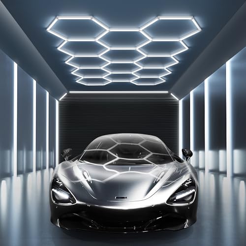 14 Hexagon LED Garage Light 6500K