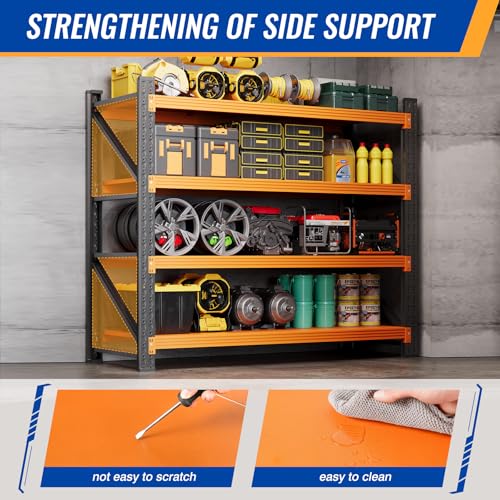 BYBYNSOE 48" W Storage Shelves 3000lbs Garage Metal Shelving Heavy Duty Garage Shelves Adjustable Storage Shelves for Industrial
