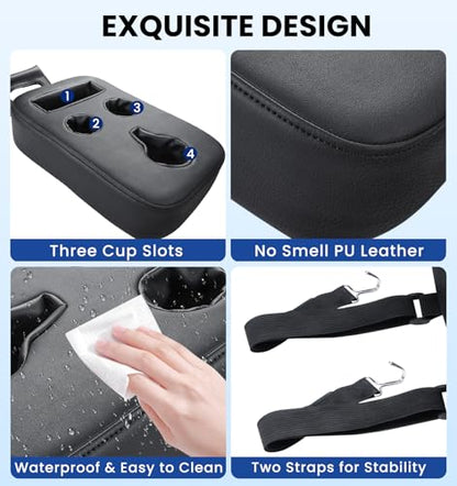 Upgraded Car Cup Holder with Dual Secure Strap Back Seat Cup Holder for Car