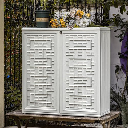 Indoor Outdoor Storage Cabinet Waterproof with Shelf