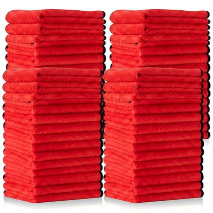 60 Pcs Red Microfiber Towels (60 Count)