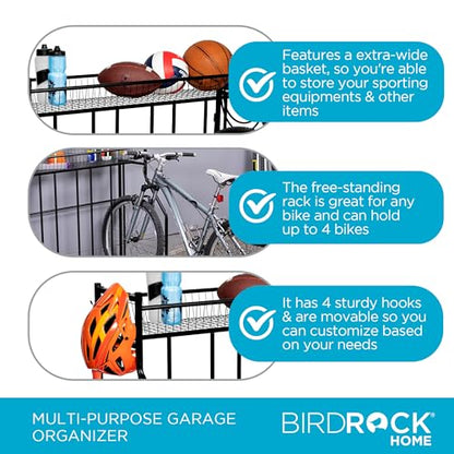 Bike Rack Garage Storage Floor Stand