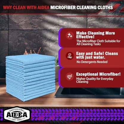 Microfiber Cleaning Cloth Blue (50 Count)