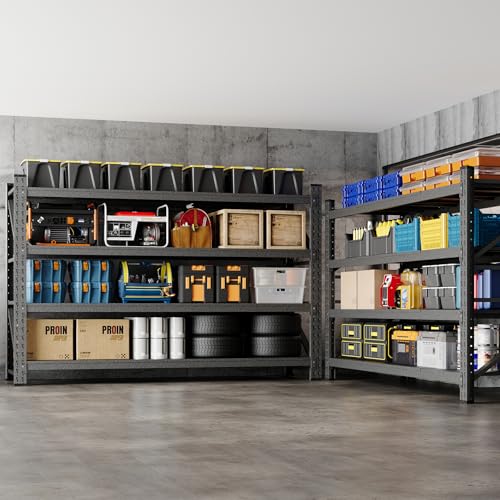 68" W Storage Shelves 8000lbs Garage Metal Shelving Heavy Duty Garage Shelves Adjustable Storage Shelves for Industrial