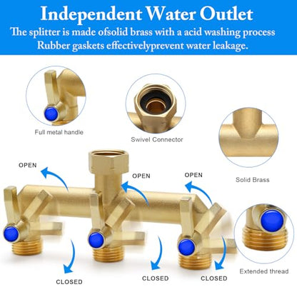 Brass Garden Hose Splitter