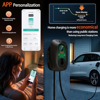 Level 2 EV Charger 48 Amp Hardwired J1772 Wall