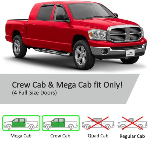 in Channel Extra Durable Rain Guards for Dodge RAM 2002