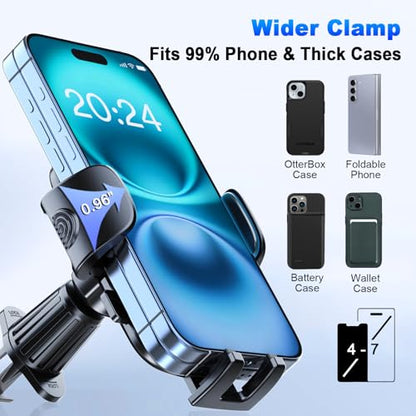 2026 NEW] Car Phone Holder [Upgraded Strongest Suction & Clip] Cell Phone Mount for Dashboard Windshield Vent
