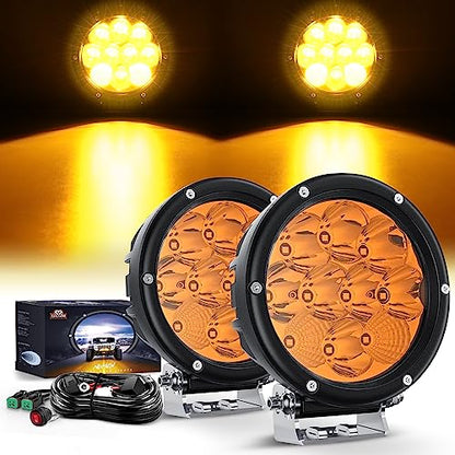 5.7" Round Amber LED Driving Light