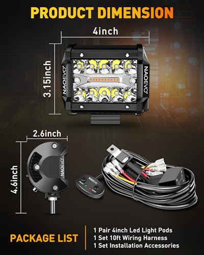 4 Inch LED Pod Lights (2 Count)