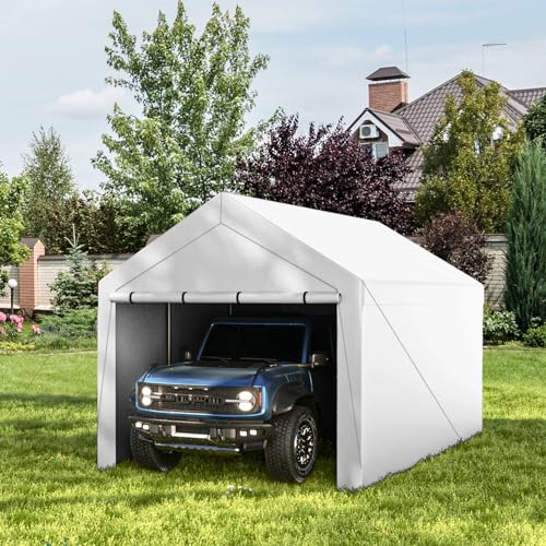 10x20ft Heavy Duty Carport with Removable Sidewalls
