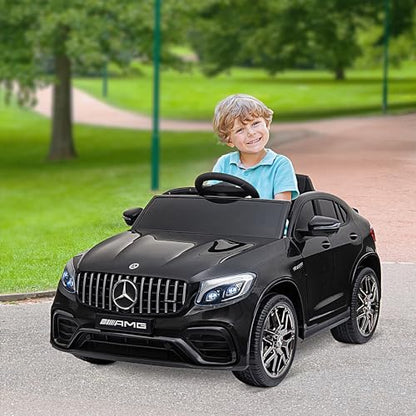 12V Toddler Ride On Car Mercedes Benz AMG GLC63S Coupe 2 Speed Black