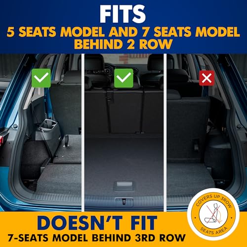 Premium Cargo Liner for Volkswagen Tiguan 5 & 7 Seat Models Trunk Layout Behind 2 Row 2018