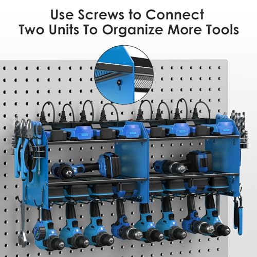 Wall Mount Modular Tool Charging Organizer