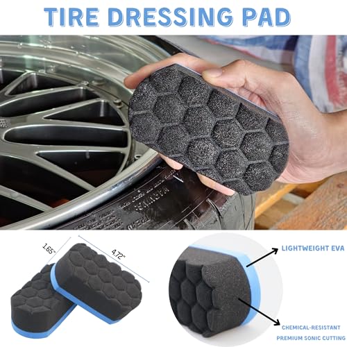 Professional 4 Pack Long Handle Wheel Brush Kit for Cleaning Wheel and Tire