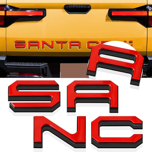 Tailgate Insert Letters Compatible for 2022 2023 2024 2025 Santa Cruz 4D Raised Tailgate Decal Letters