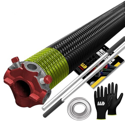 Garage Door Torsion Spring 207x2x25 Torsion Springs for Left Side of Garage Door with 1" Steel Bearing