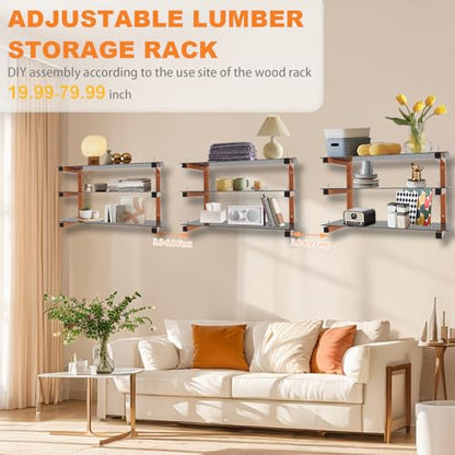 6 Pack Wall Mounted Lumber Rack (6 Count)