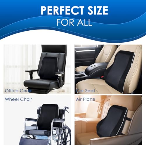 Gel Lumbar Support Pillow for Office Chair Car Gaming Chair Lower Back Pain Relief Back Support