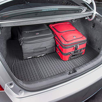 FlexTough Black Floor Mats for Cars & Cargo Mat Full Set