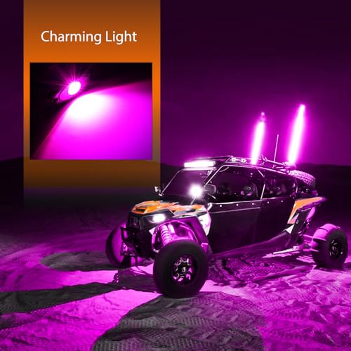 LED Rock Light 6 PCS Pink Purple Color Waterproof