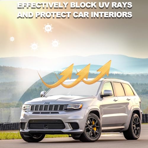 Foldable Front Windshield Sunshade fit for Jeep Grand Cherokee 2014