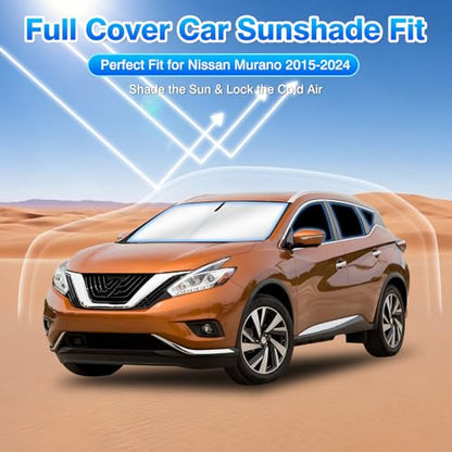 Windshield Sun Shade for Nissan Murano 2015 (8 Count)
