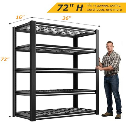 3 Pack Garage Shelving 3200LBS Heavy Duty Storage Shelves for Office (3 Count)