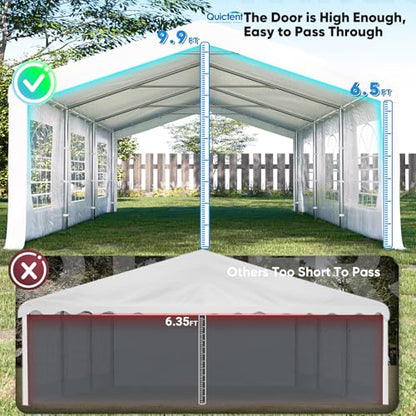 20'x20' Heavy Duty Party Tent Outdoor Canopy with Church Windows