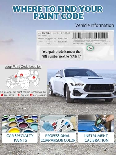 Mojito(PGE/GGE) Touch Up Paint for Jeep, Exact Color Match Car Paint Scratch Repair Remover Pen Kit Fix Vehicle Chips and Automotive Nicks Scuff