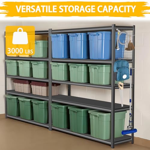 Heavy Duty Garage Shelving Units and Storage (3 Count)