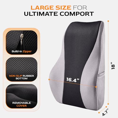 Extra Dense Lumbar Pillow with Double Adjustable Straps