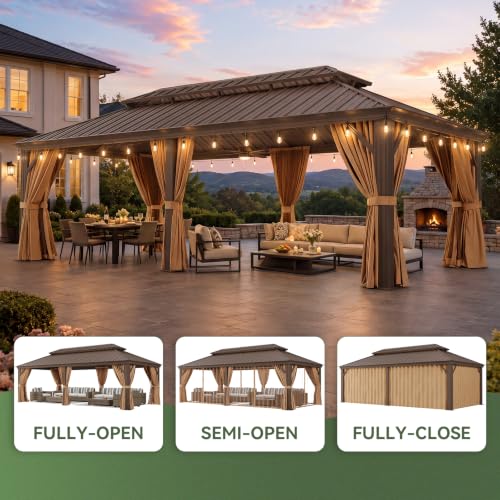 14' X 24' Hardtop Gazebo with Drainage