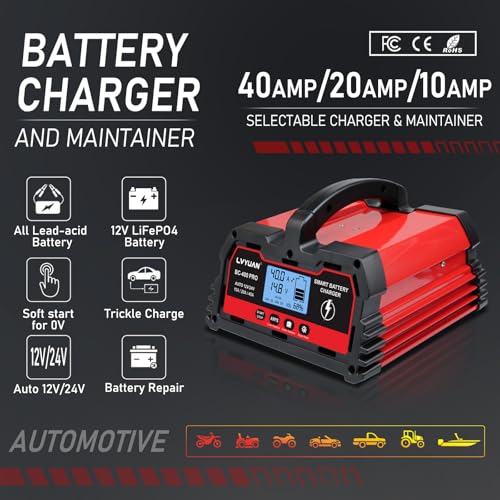 40Amp Smart Car Battery Charger