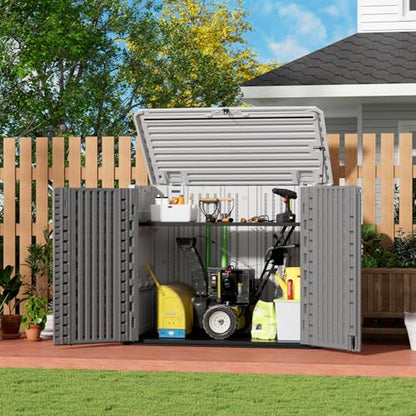 Outdoor Storage Shed Diamond Texture 4x3FT Horizontal Shed