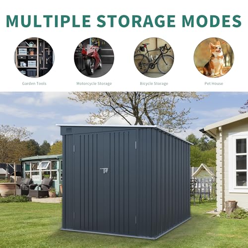 6x8FT Metal Shed