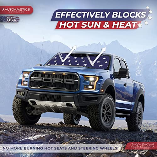 Truck Windshield Sun Shade with Storage Pouch & Anti