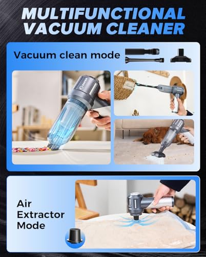 Handheld Car Vacuum Cordless Portable 17000PA Foldable HL133 Silver