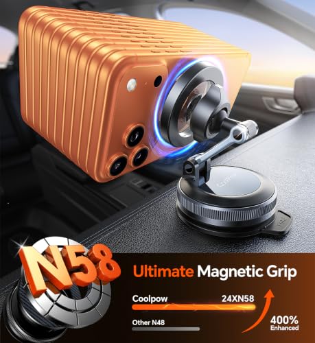 for MagSafe Car Mount【Windshield+Vent+Dash】Magnetic Phone Holder for Car Phone Holder Mount Cell Phone Holders for Your Car Accessories Suction Phone Mount for Car Truck Stand for iPhone 17 16