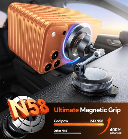 for MagSafe Car Mount【Windshield+Vent+Dash】Magnetic Phone Holder for Car Phone Holder Mount Cell Phone Holders for Your Car Accessories Suction Phone Mount for Car Truck Stand for iPhone 17 16